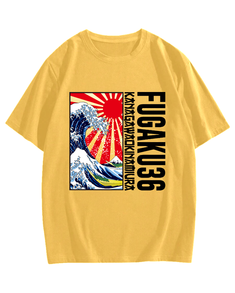 Thirty-six Views of Mount Fuji Cotton casual T-shirt