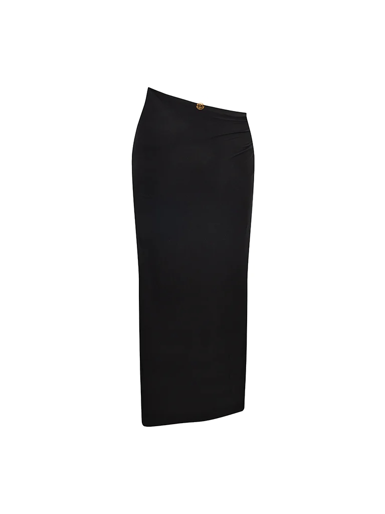 Solid Bikini Set and Sarong Swimwear