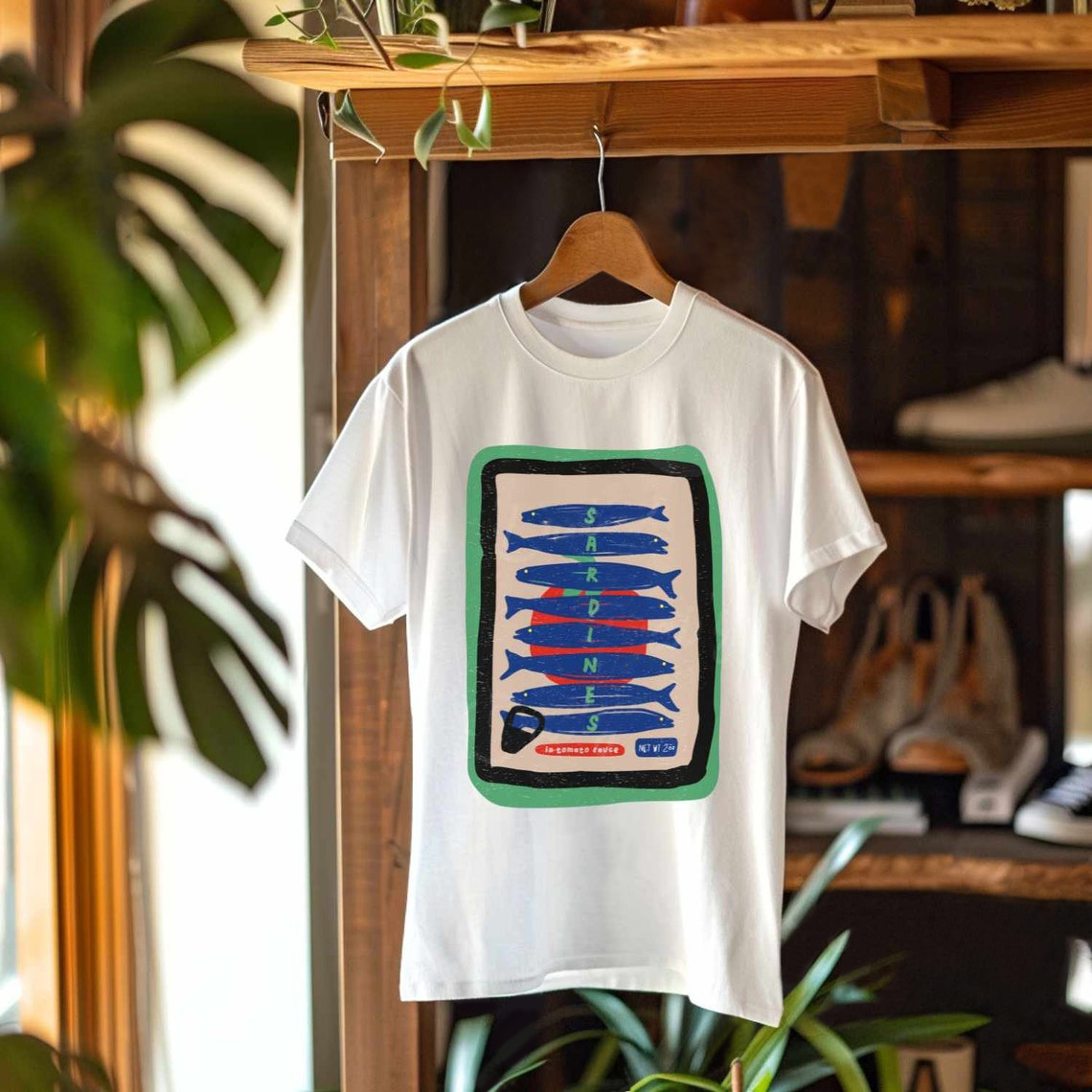 Unisex Retro Sardines Shirt