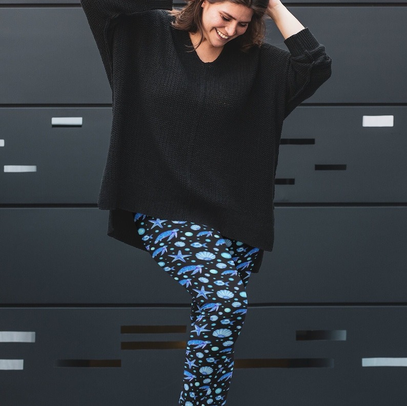 Starfish And Turtle Leggings