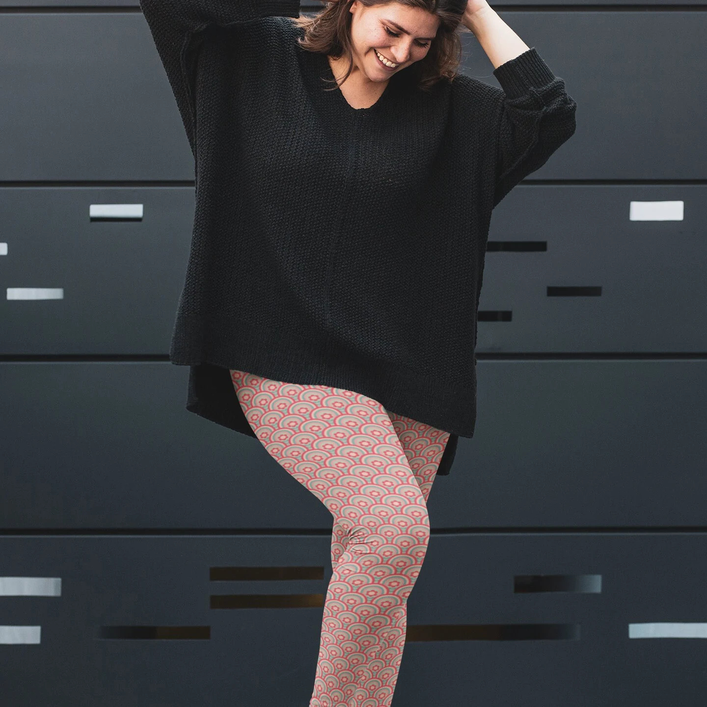 [Copy]Gray Paw Print Cat Leggings 