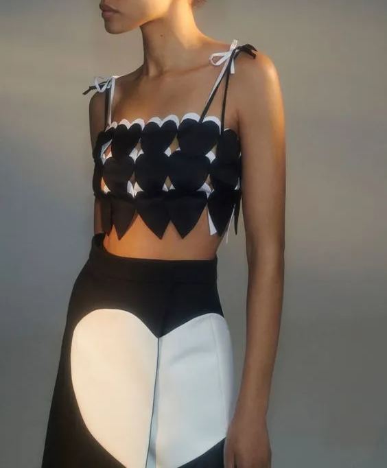 Fashion Solid Color Peach Heart Design Bikini Set