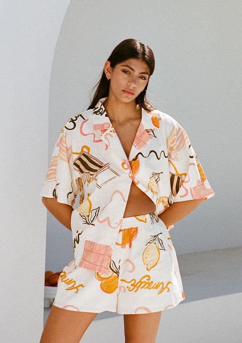 Seona Shorts - Amalfi Aperol