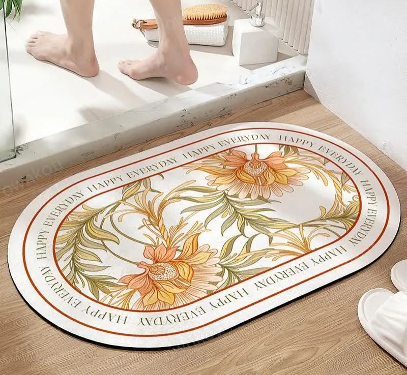 Anti-slip Refresh Floral Bath Mat