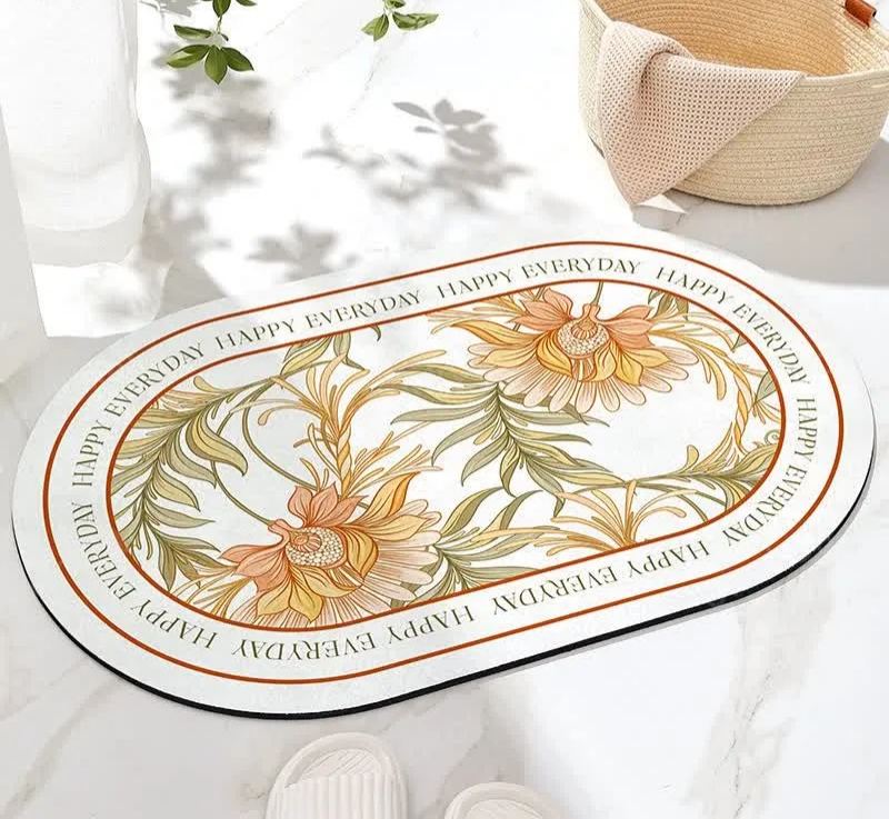 Anti-slip Refresh Floral Bath Mat