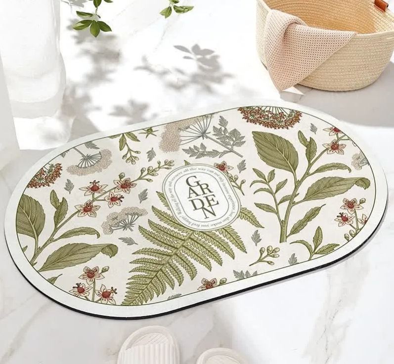Anti-slip Refresh Floral Bath Mat