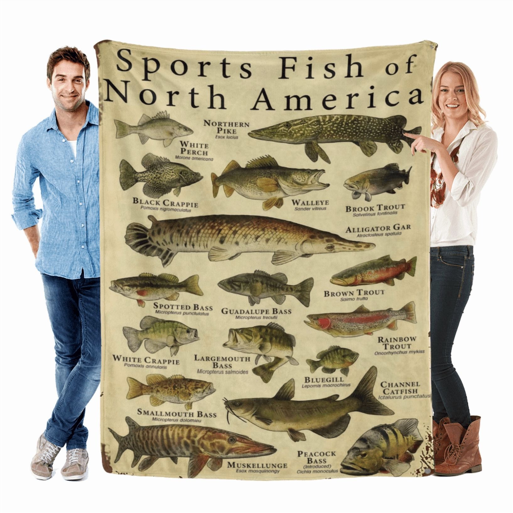 Sports Fish of North America Blanket