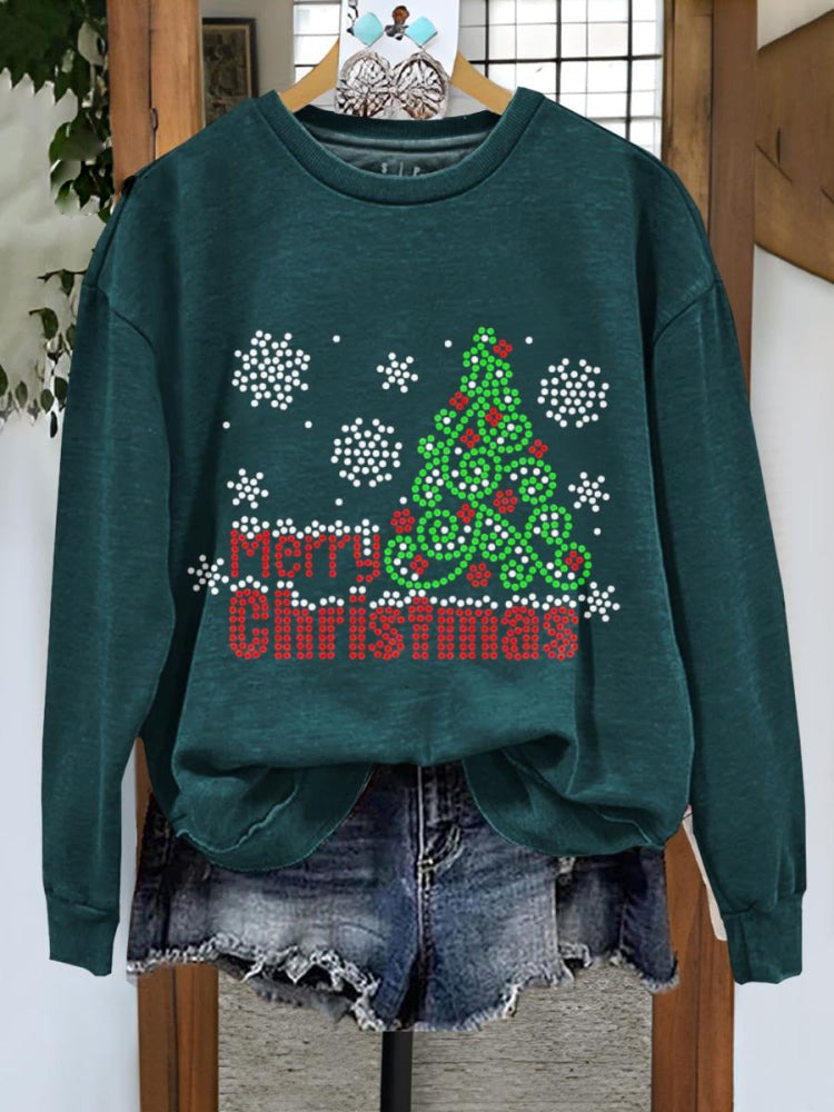 Merry Christmas Art Print Casual Sweatshirt