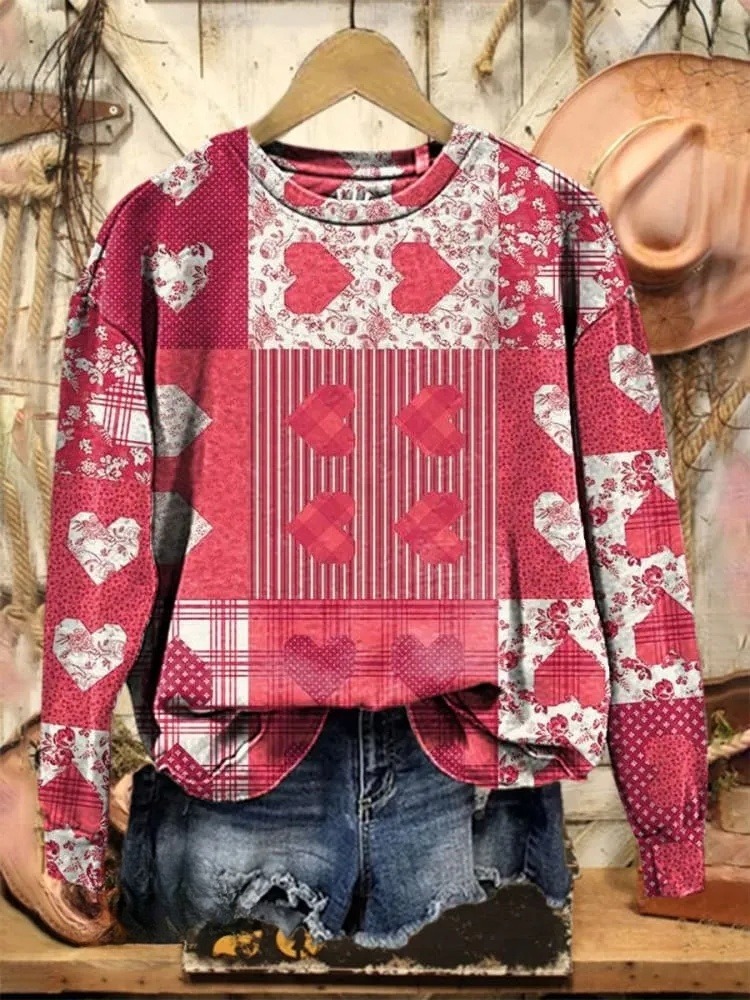 Vintage Heart Art Casual  Sweatshirt