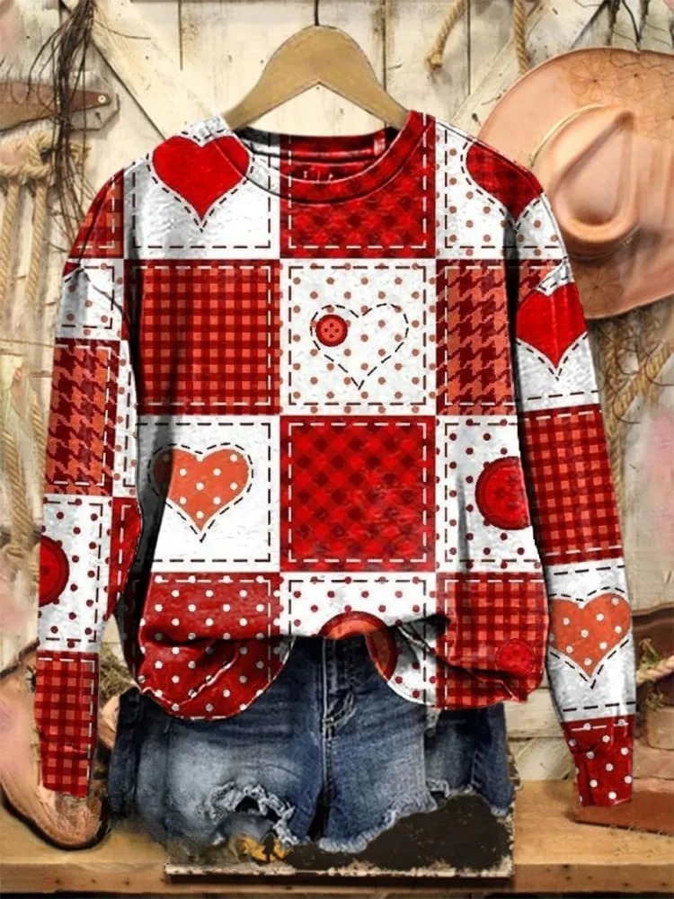 Valentine's Day Casual  Sweatshirt