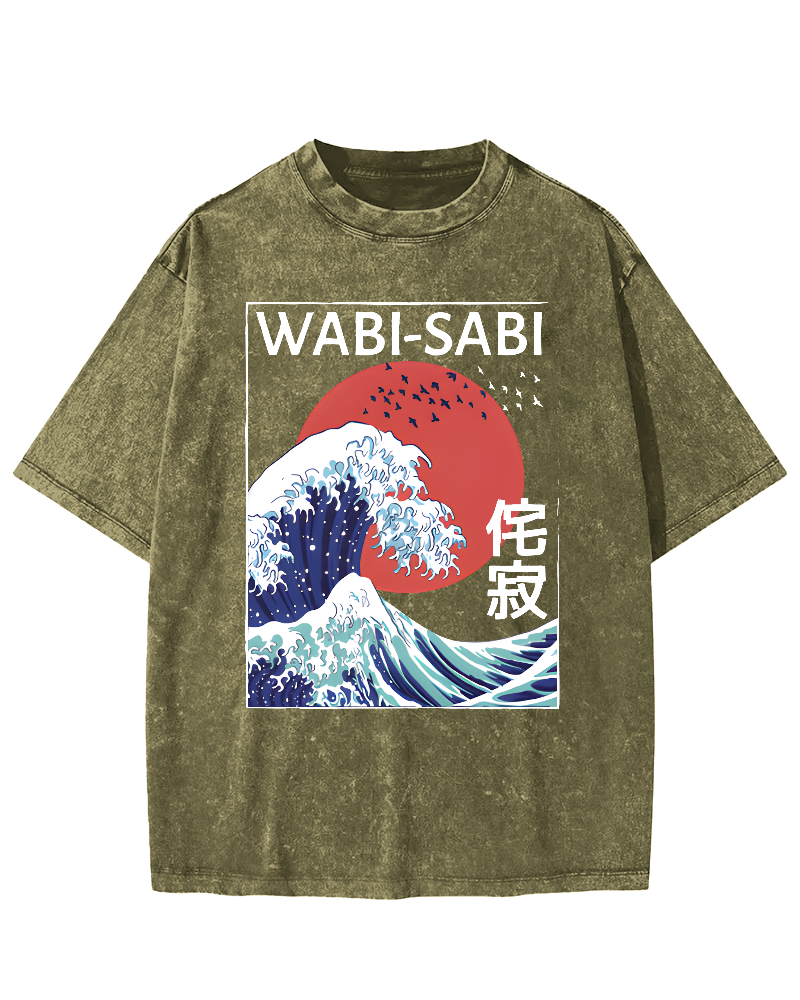 Tokyo-Tiger Wabi-sabi Vintage Washed T-shirt