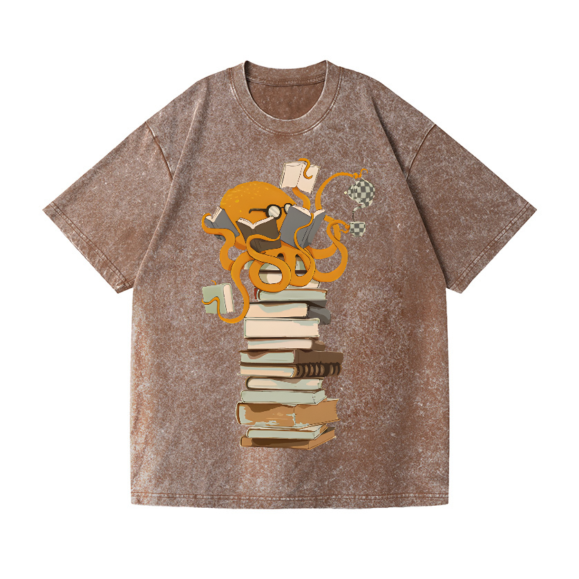 Octopus Vintage Wash Japanese Design T-Shirt
