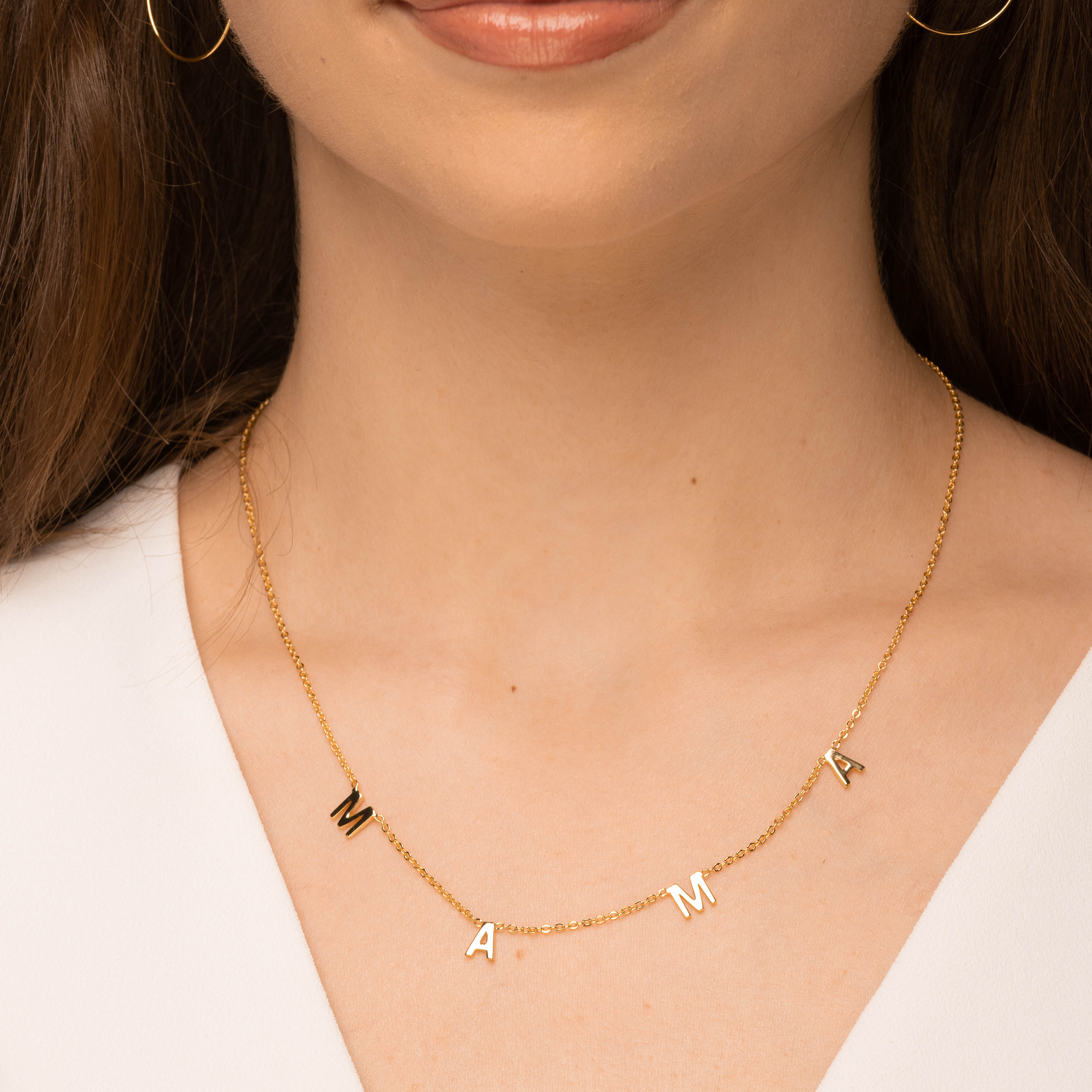 Mama Letter Chain Necklace