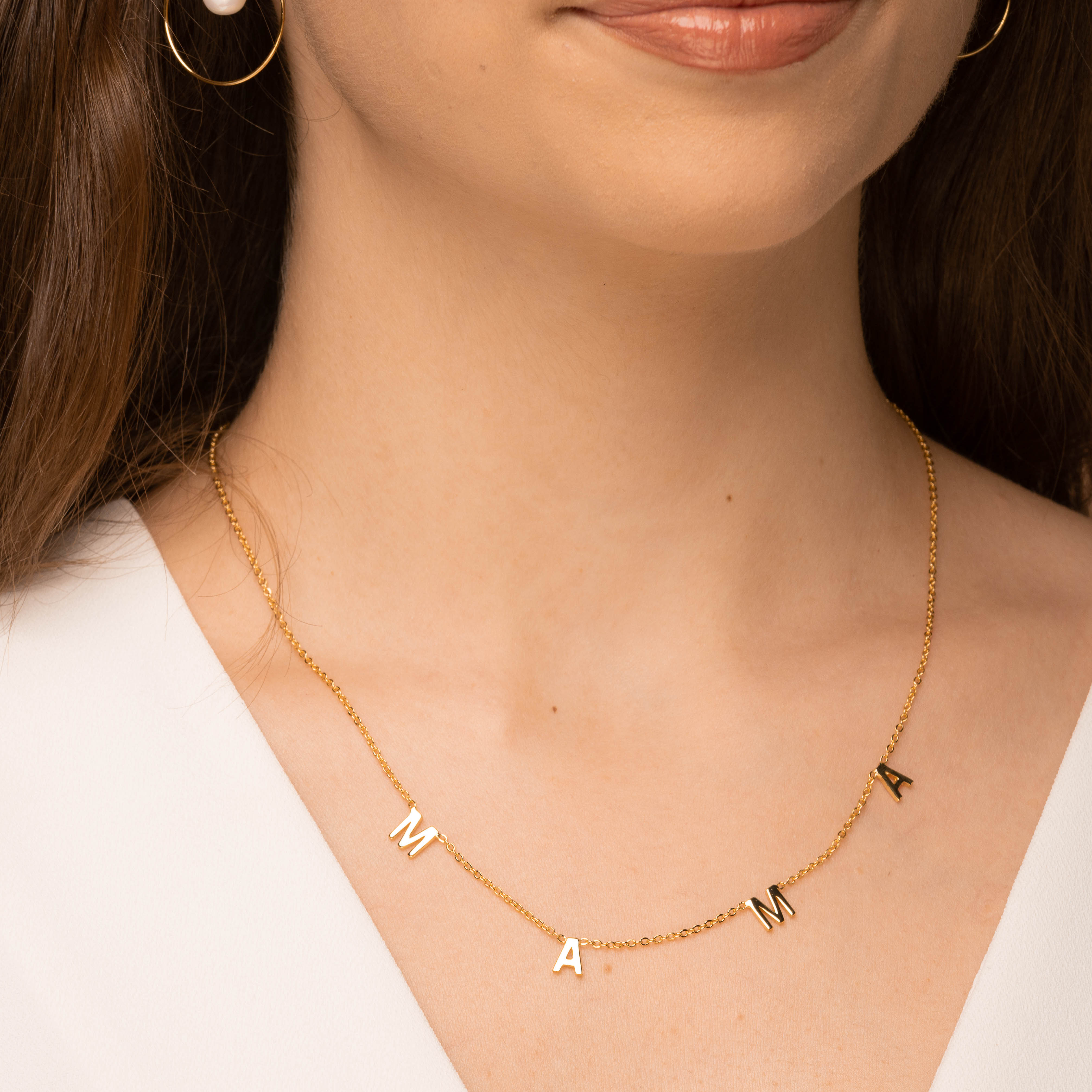 Mama Letter Chain Necklace