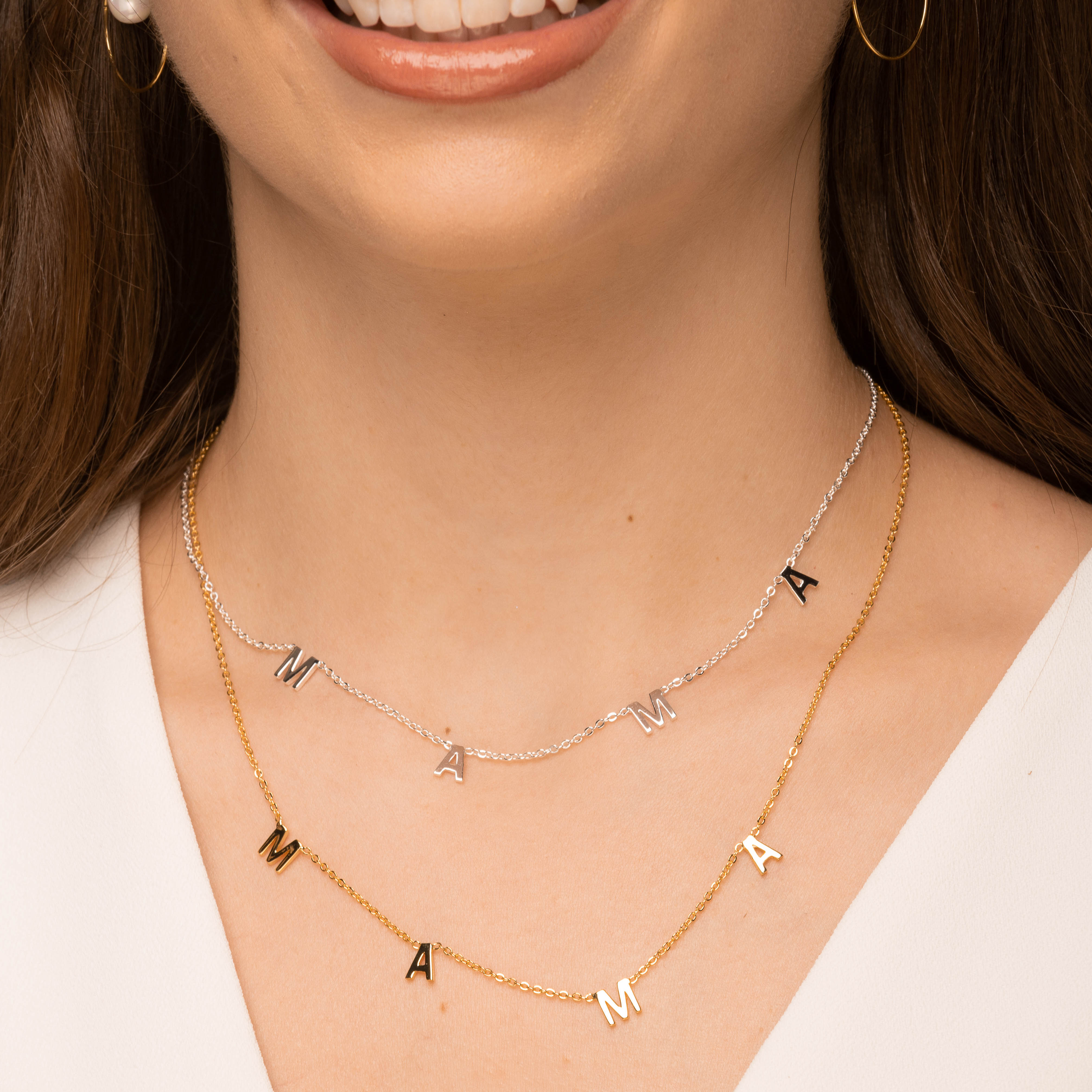 Mama Letter Chain Necklace