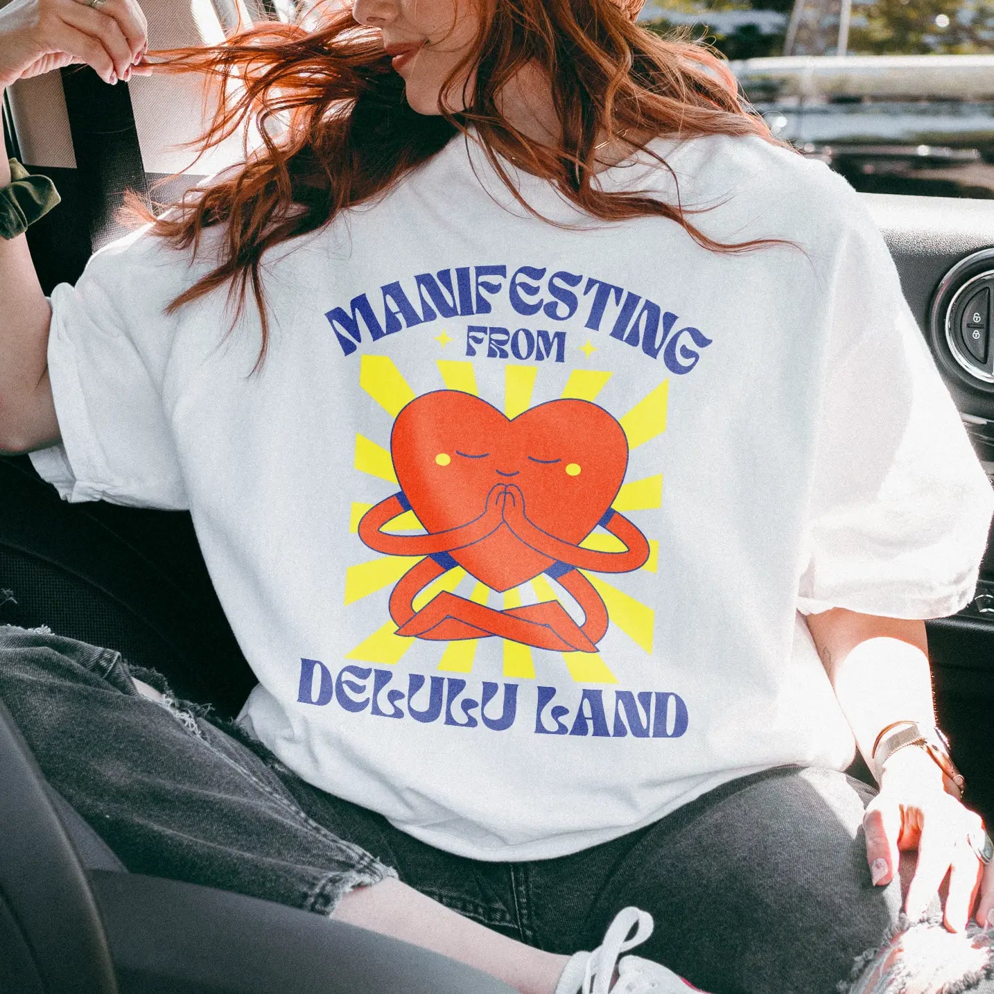 Manifesting From Delulu Land Unisex Tee