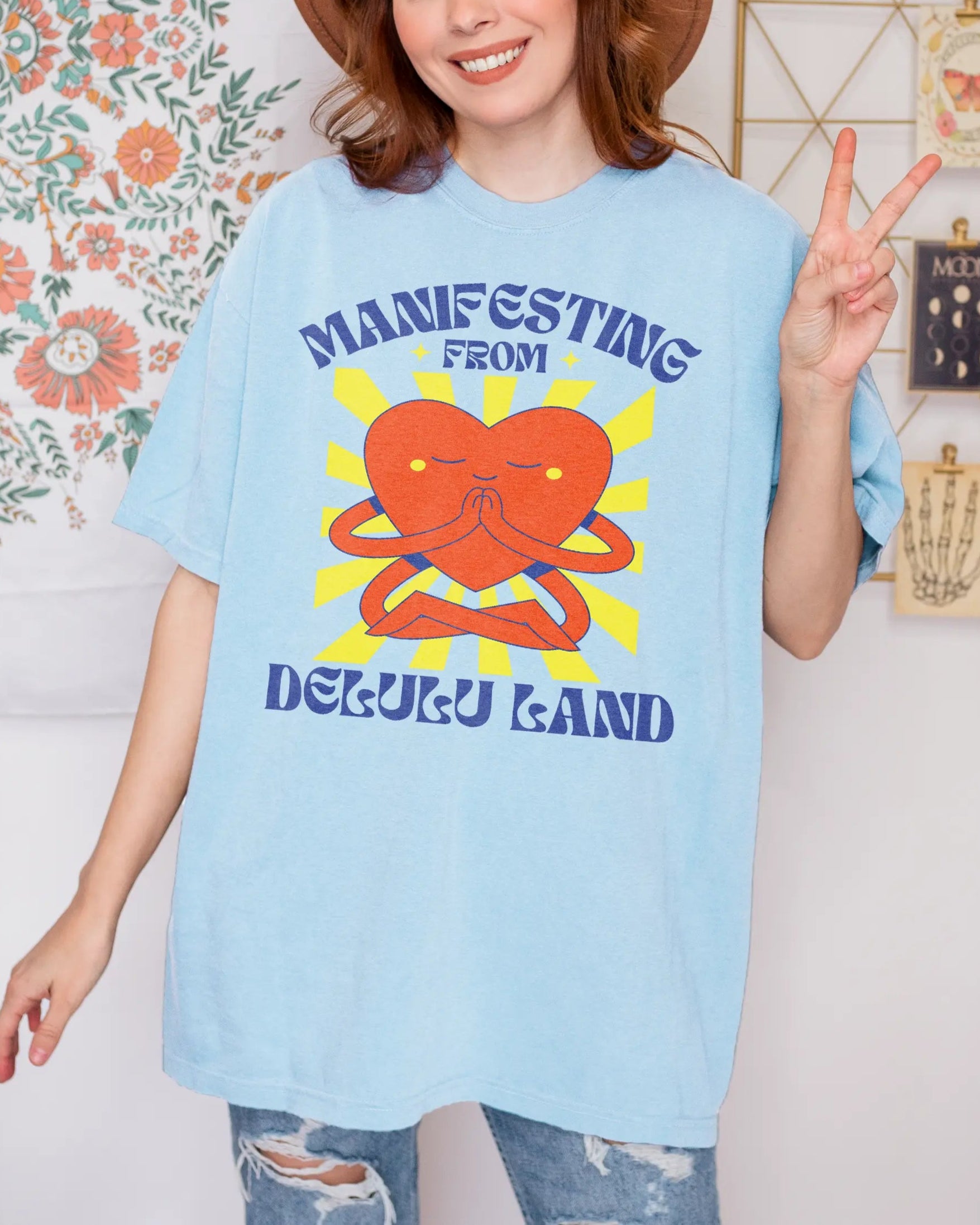 Manifesting From Delulu Land Unisex Tee