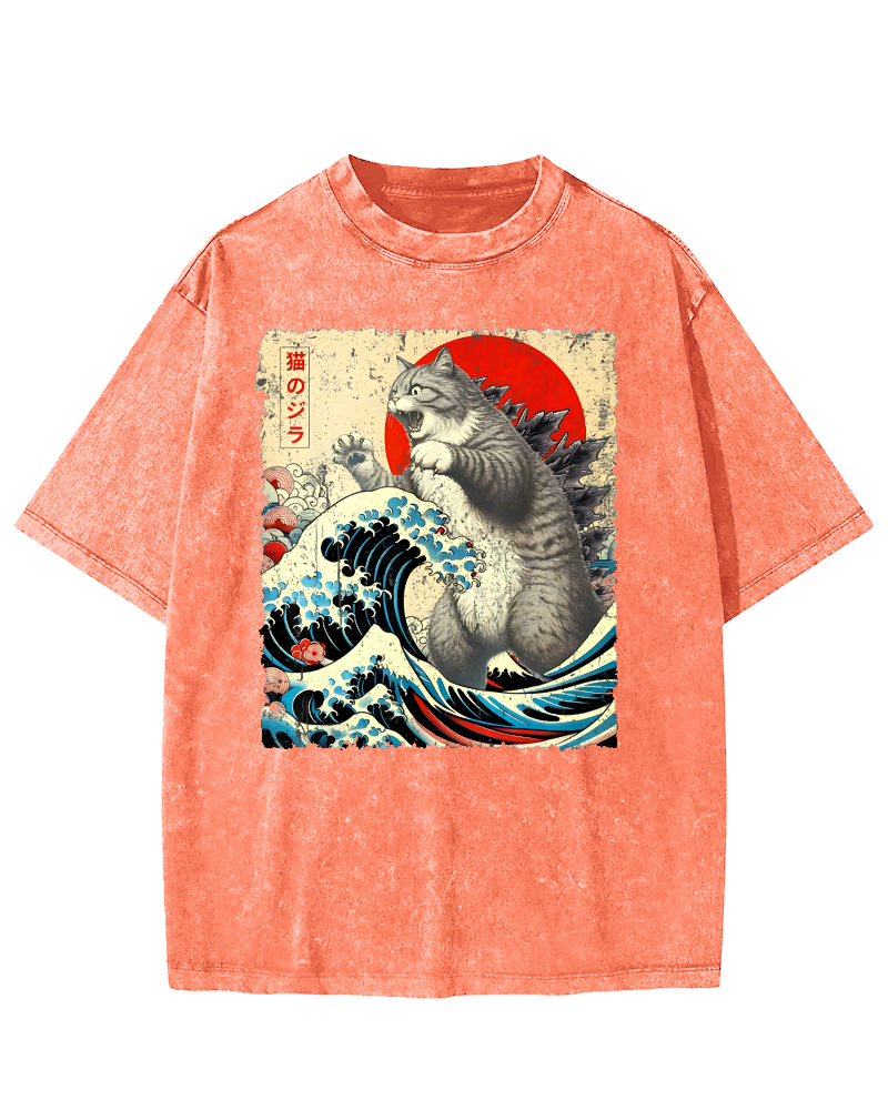 Catzilla Vintage Washed T-shirt