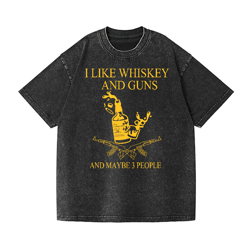 Whiskey Vintage Wash Japanese Design T-Shirt