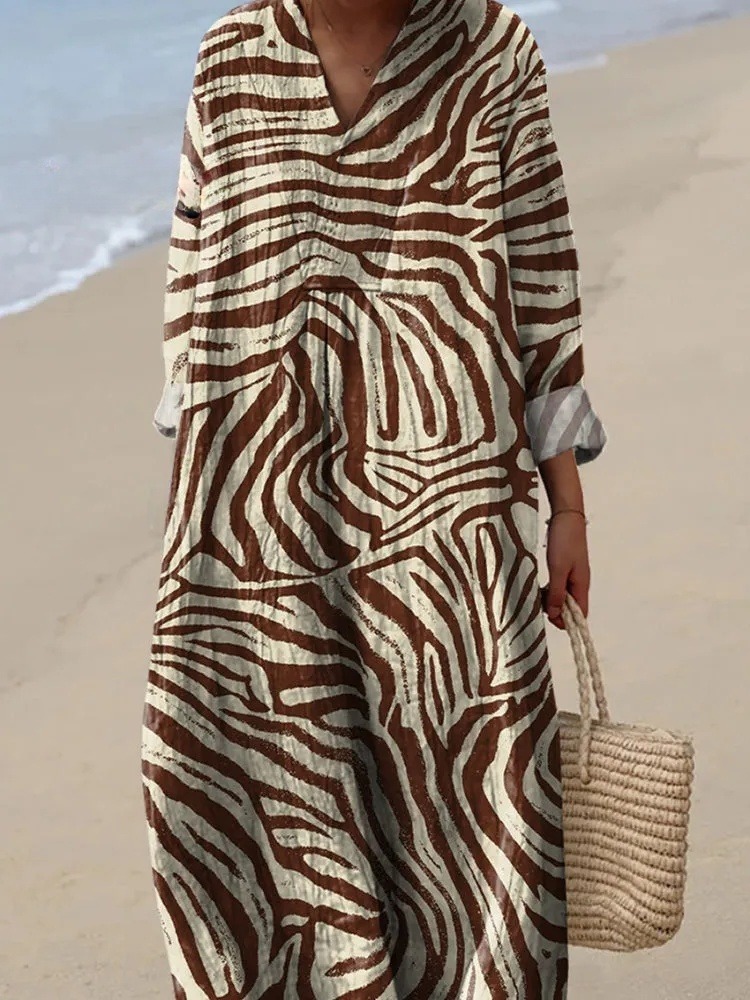 Safari Zebra Pattern Printed Women's Dress