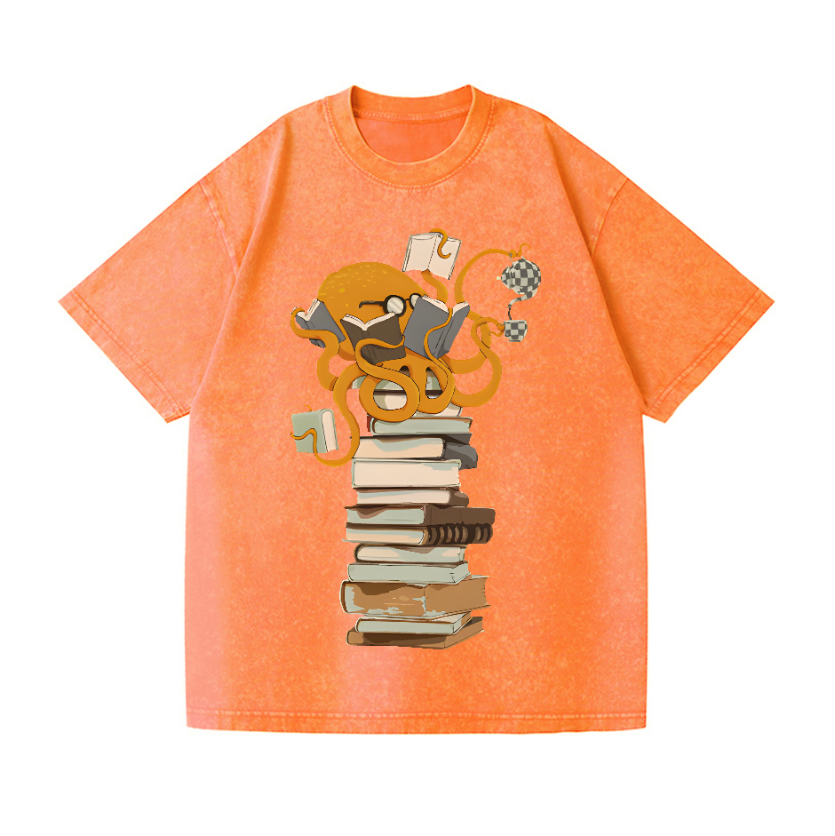 Octopus Vintage Wash Japanese Design T-Shirt