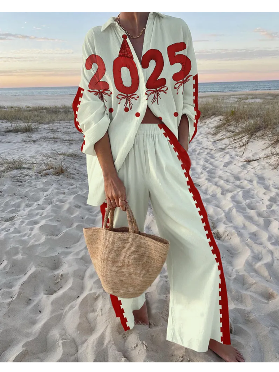 Celebrate 2025 Print Slip Dress