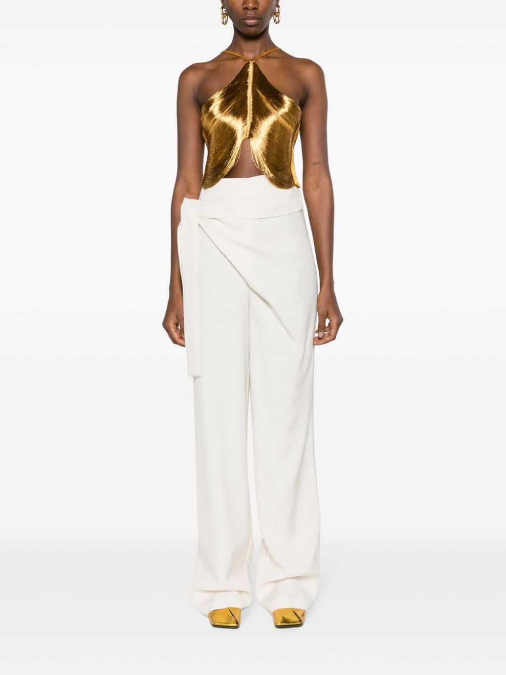 Halter Neck Beach Resort Party Fringed Top