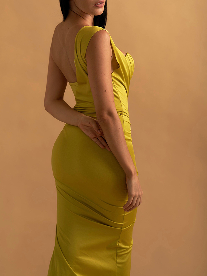 Solid One Piece Swimsuit and Cover-up or Skirt