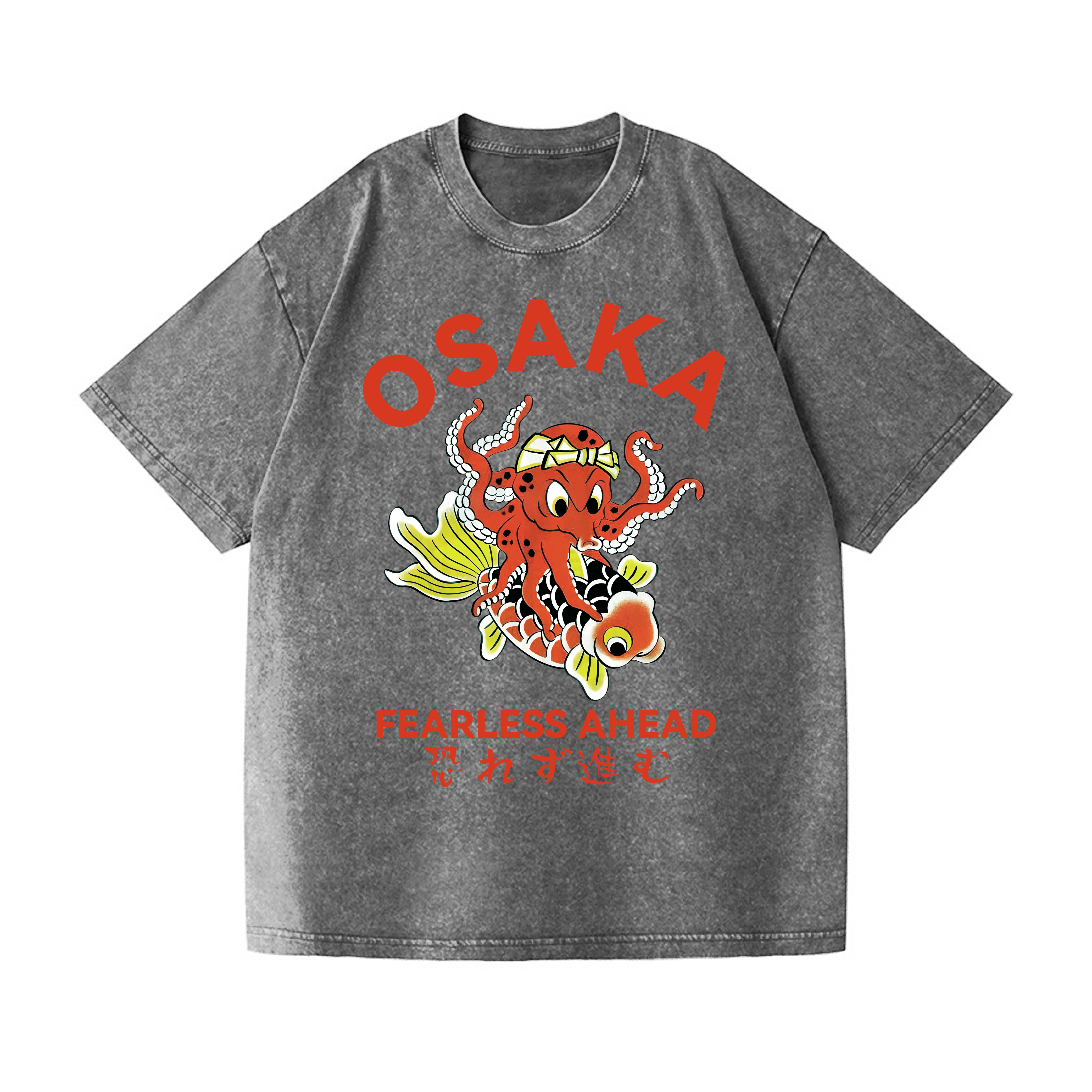 Osaka Octopus Vintage Wash Japanese Design T-Shirt