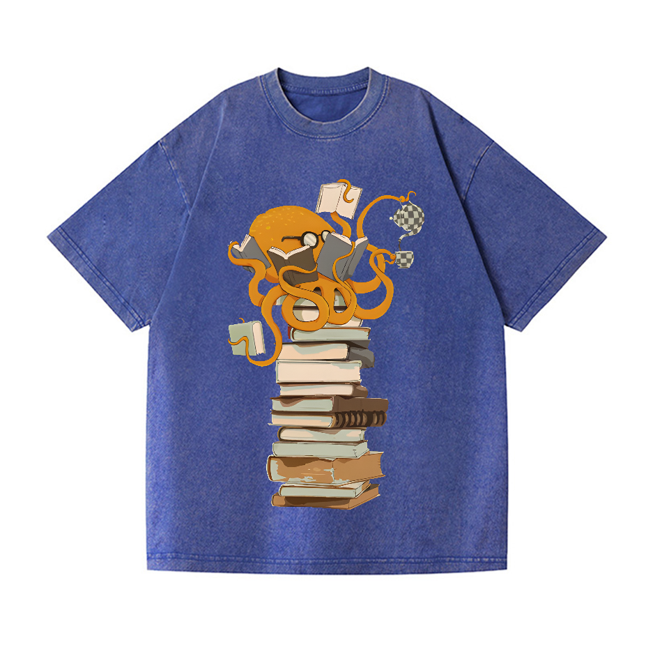 Octopus Vintage Wash Japanese Design T-Shirt