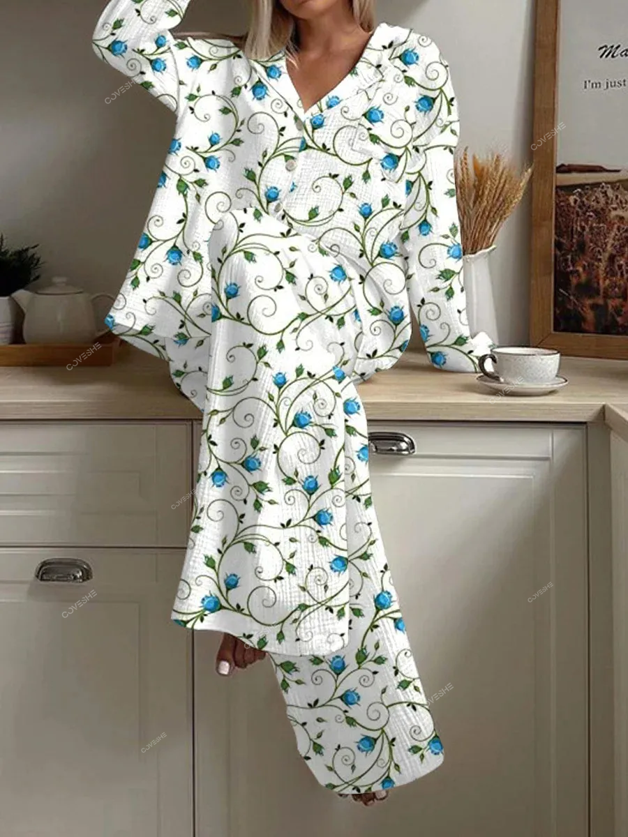 Women's Floral Print Pajama Set