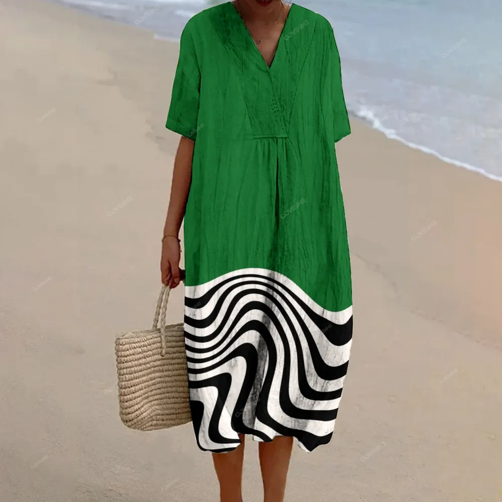 Women's Print Flowy   Dress 2408001361