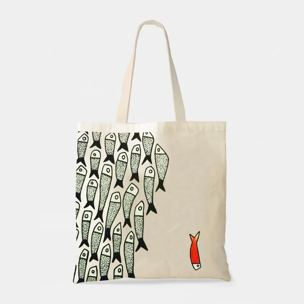 Sardines Print Tote Bag