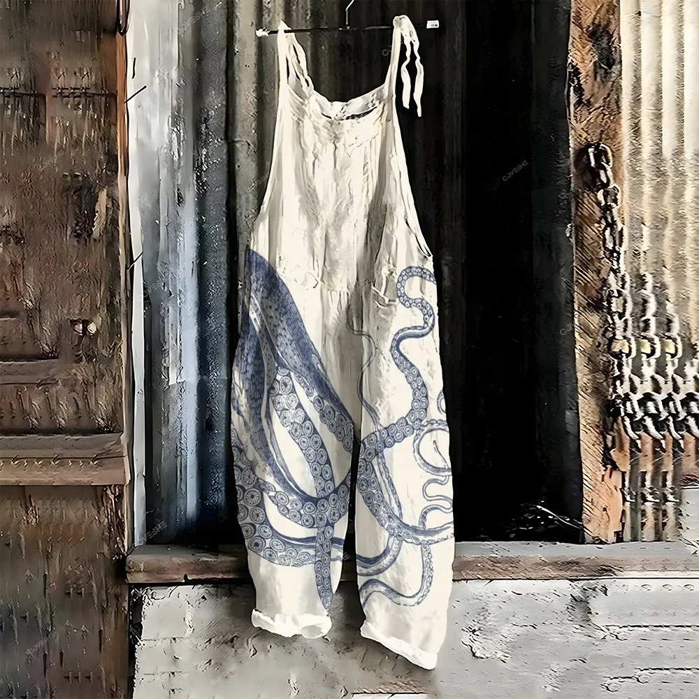 Women's Casual Octopus Printed   Jumpsuit