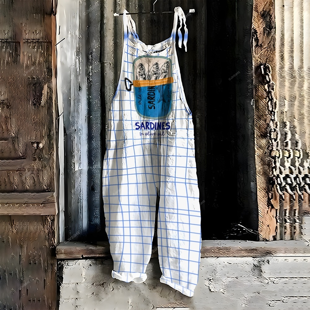 Women's Casual Sardines Printed   Jumpsuit
