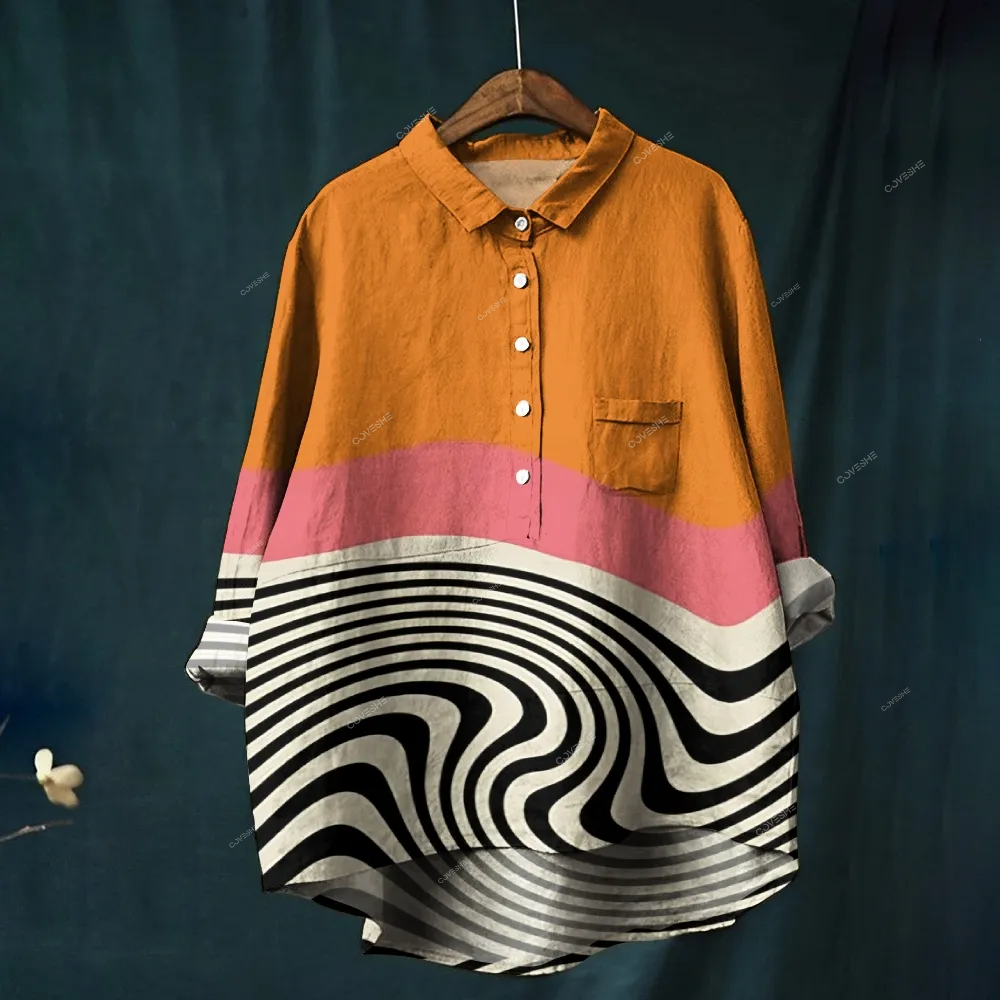 Women's Stripe Printed Casual Shirt