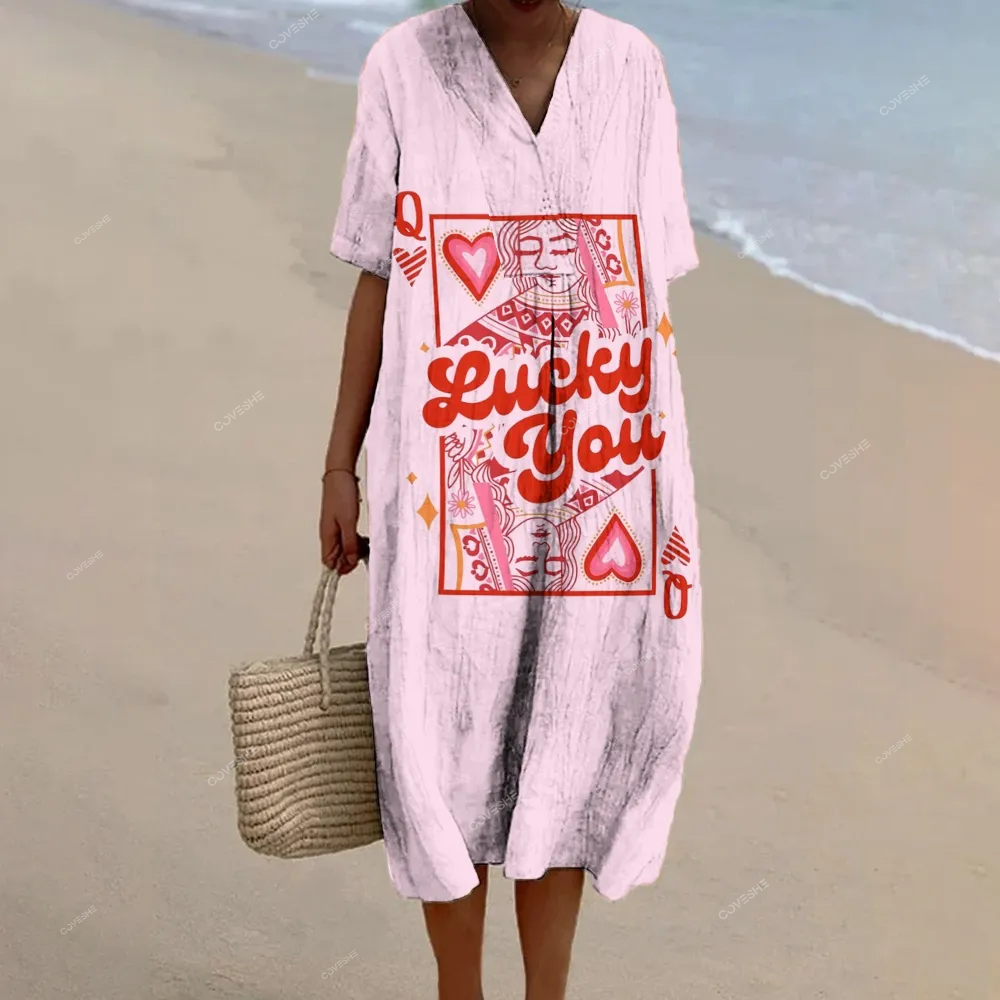 Women's Lucky You Printed Flowy Dress