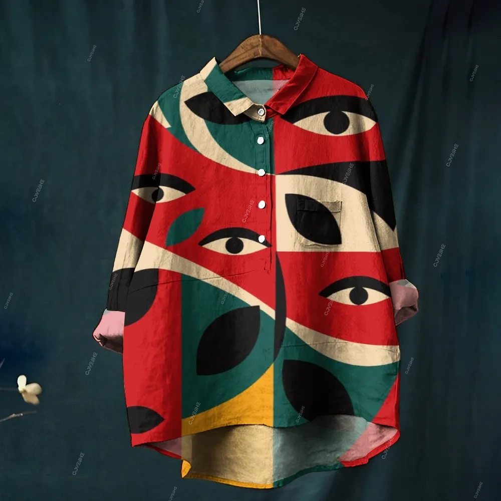 Women's Abstract Printed Casual Shirt