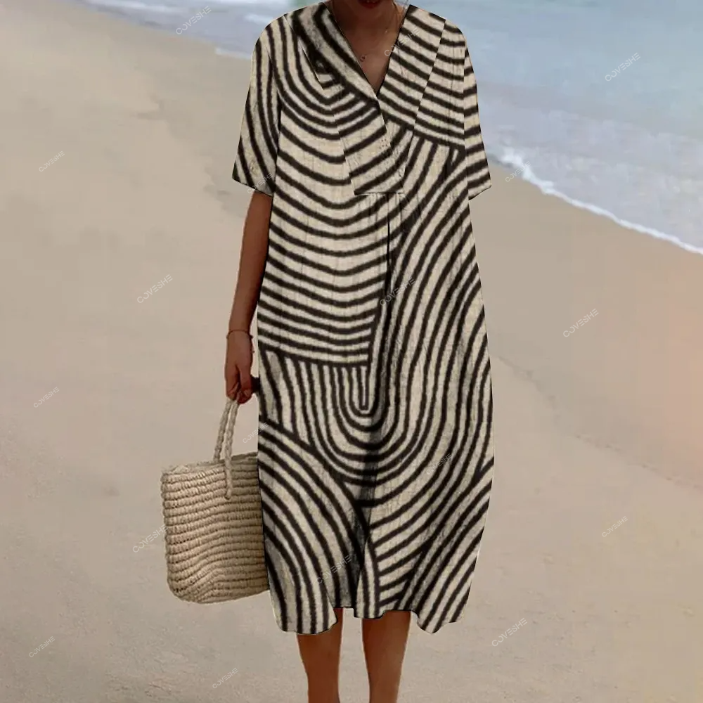 Women's Abstract Printed Flowy Dress