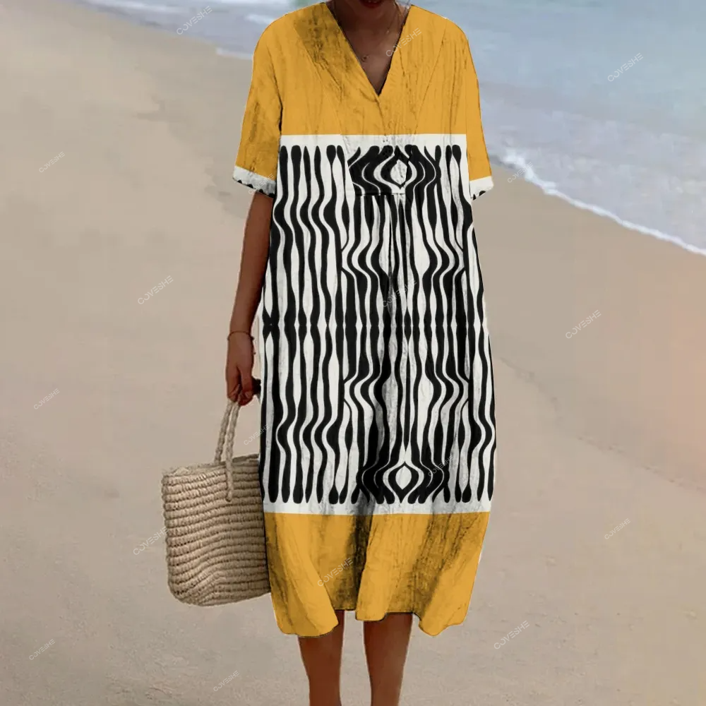 Women's Geometry Printed Flowy Dress
