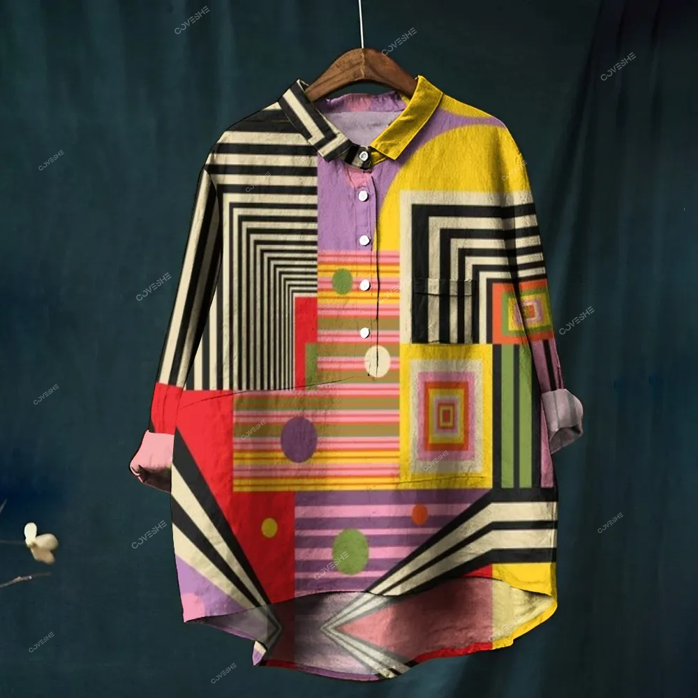 Women's Abstract Printed Casual Shirt