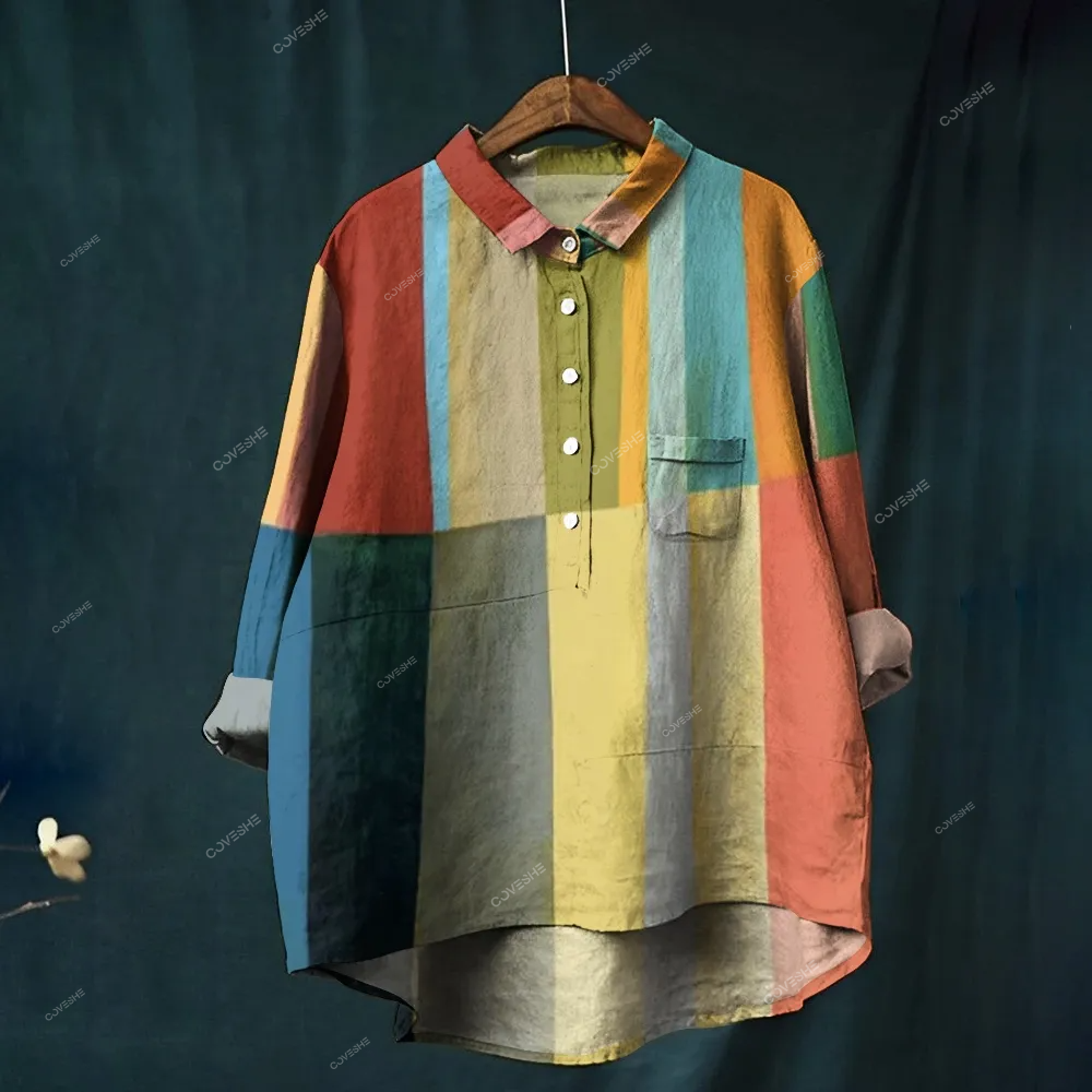 Women's Colorful Printed Casual Shirt