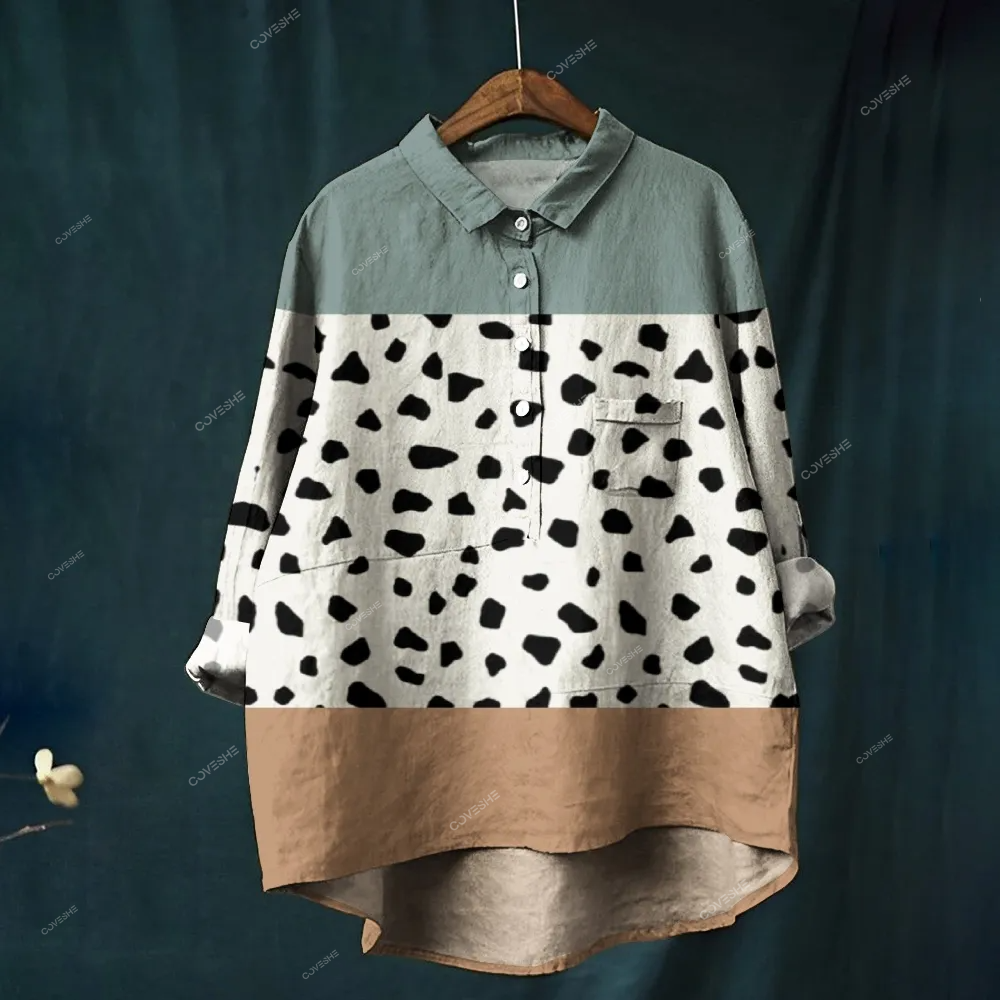 Women's Colorblock Printed Casual Shirt