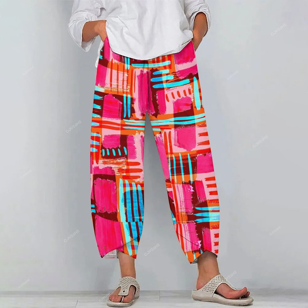 Women's Casual Colorful Printed Pants