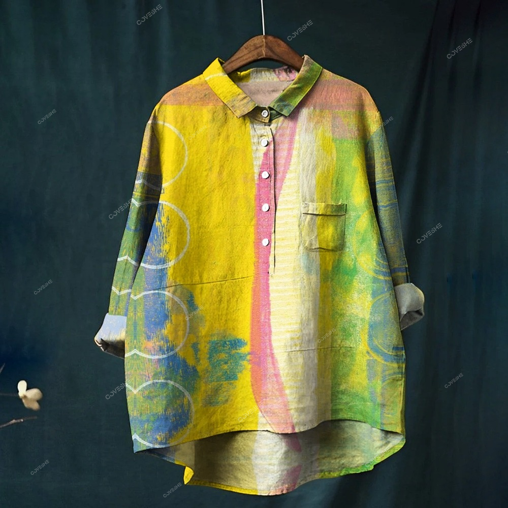 Women's Abstract Printed Casual Shirt