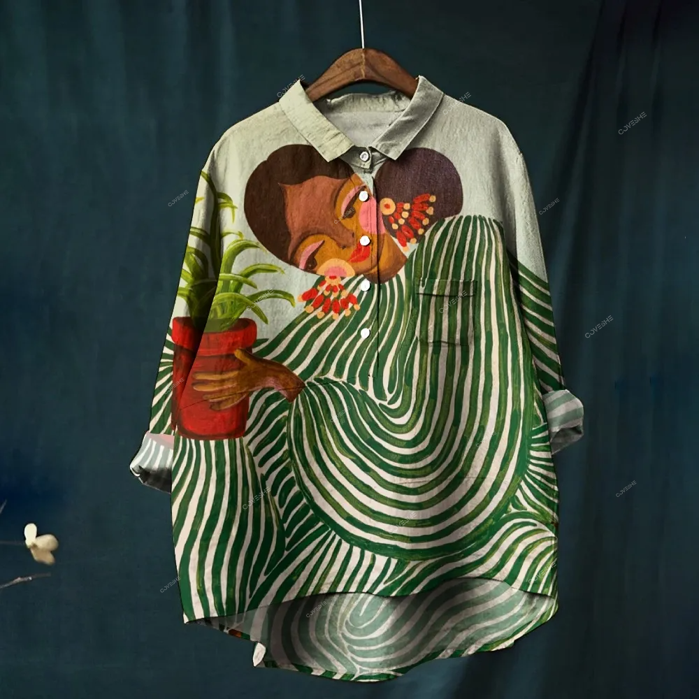 Women's Art Printed Casual Shirt