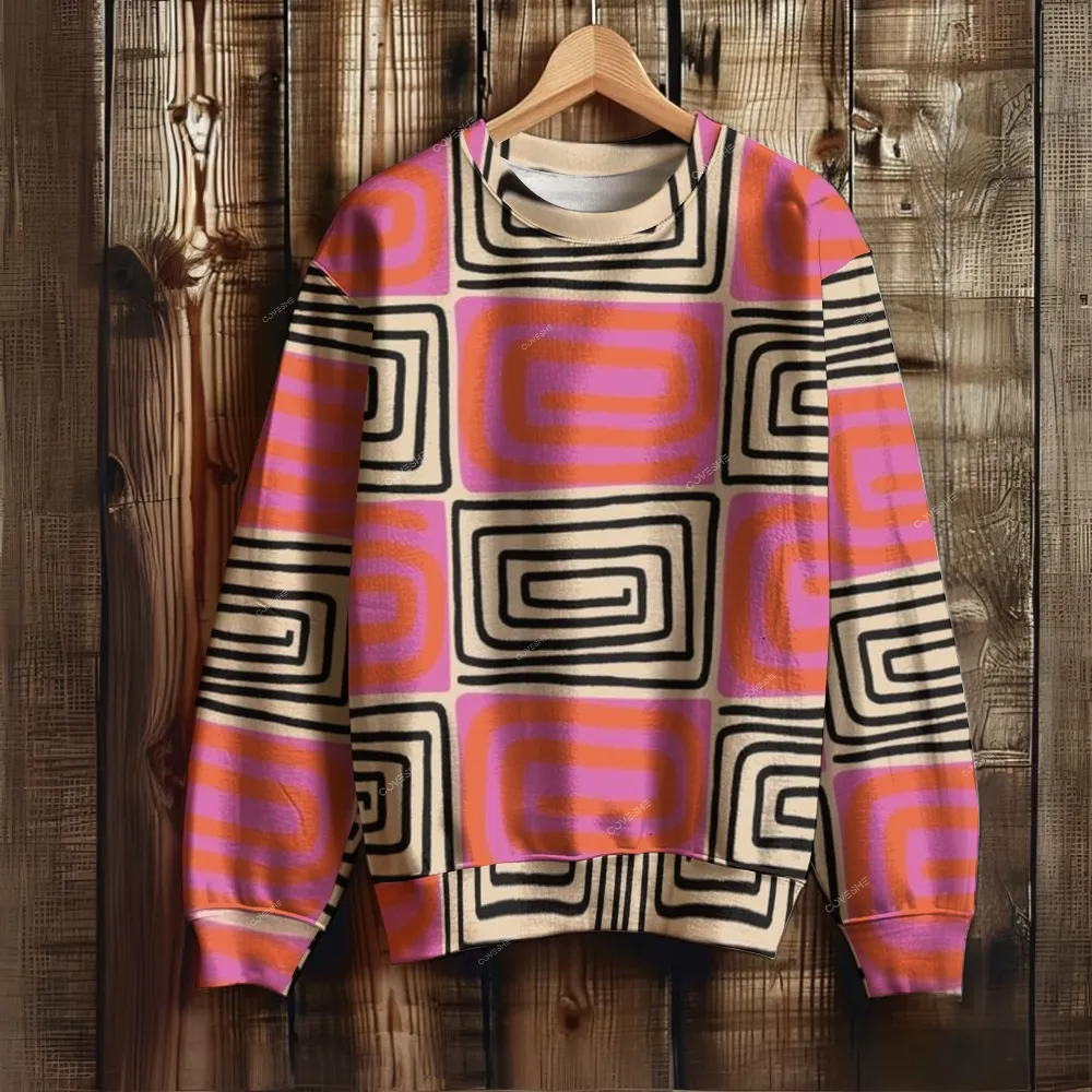 Unisex Geometric Printed Sweatshirt