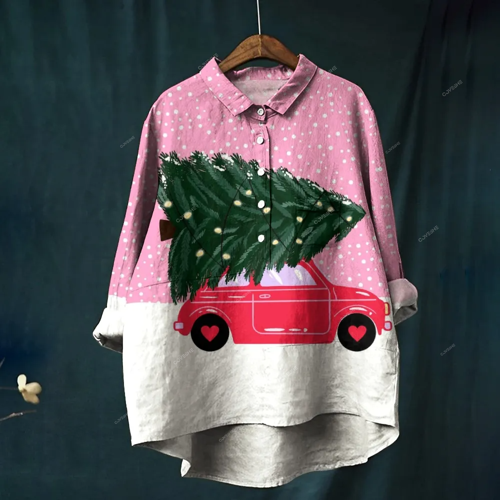 Women's Christmas Printed Casual Shirt