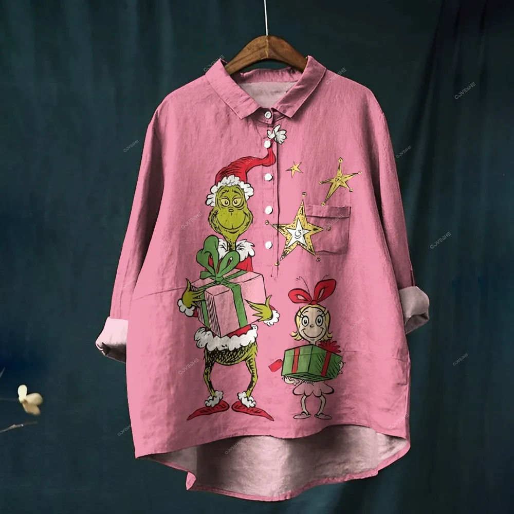 Women's Christmas Printed Casual Shirt