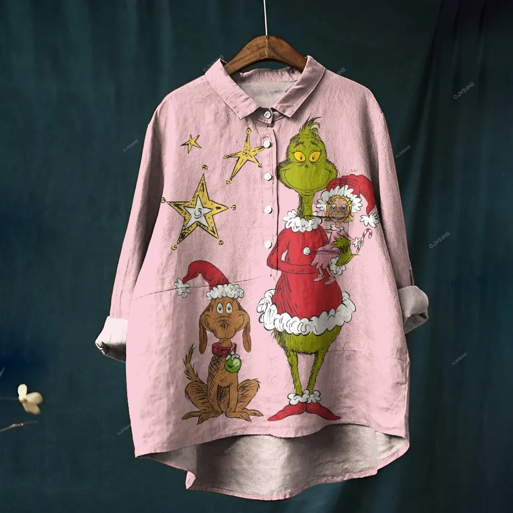 Women's Christmas Printed Casual Shirt